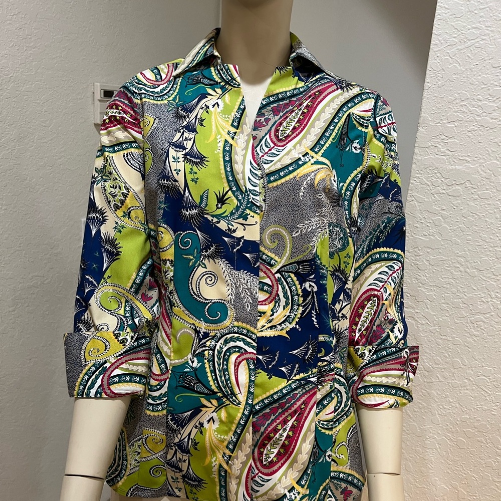 Vibrant Paisley Button Down Shirt